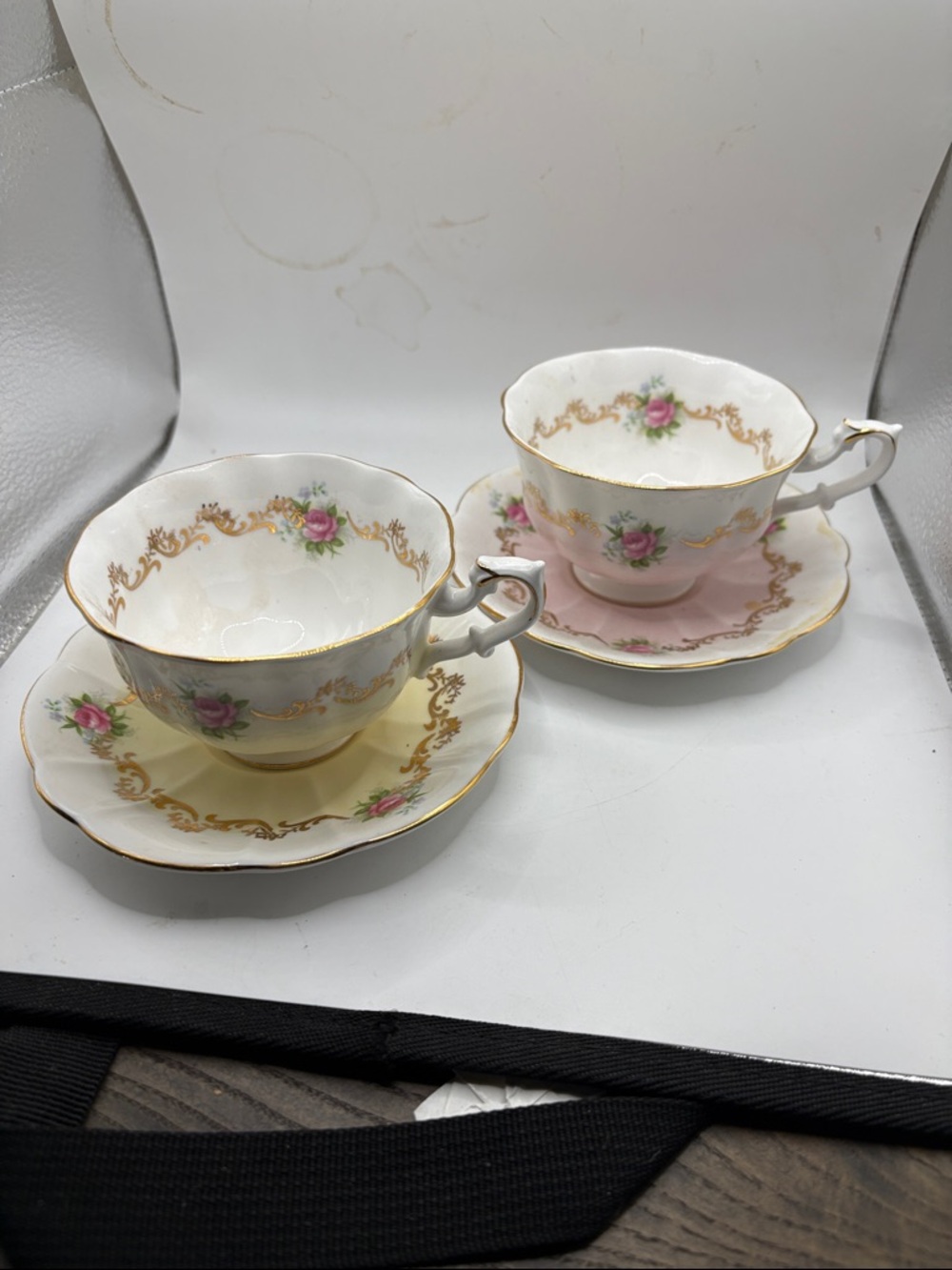 2 Vintage Royal Albert Teacup w Saucer Invitation Series